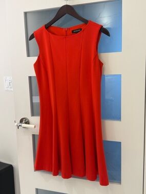 Jessica Red Sleeveless A-Line Dress Size 4